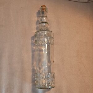 Vintage Clear Glass Bottle with Cork